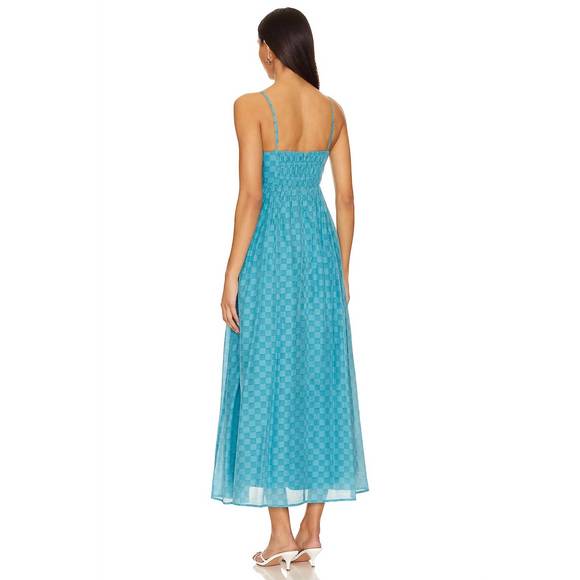NEW MINKPINK lucille maxi dress in teal - Picture 3 of 3